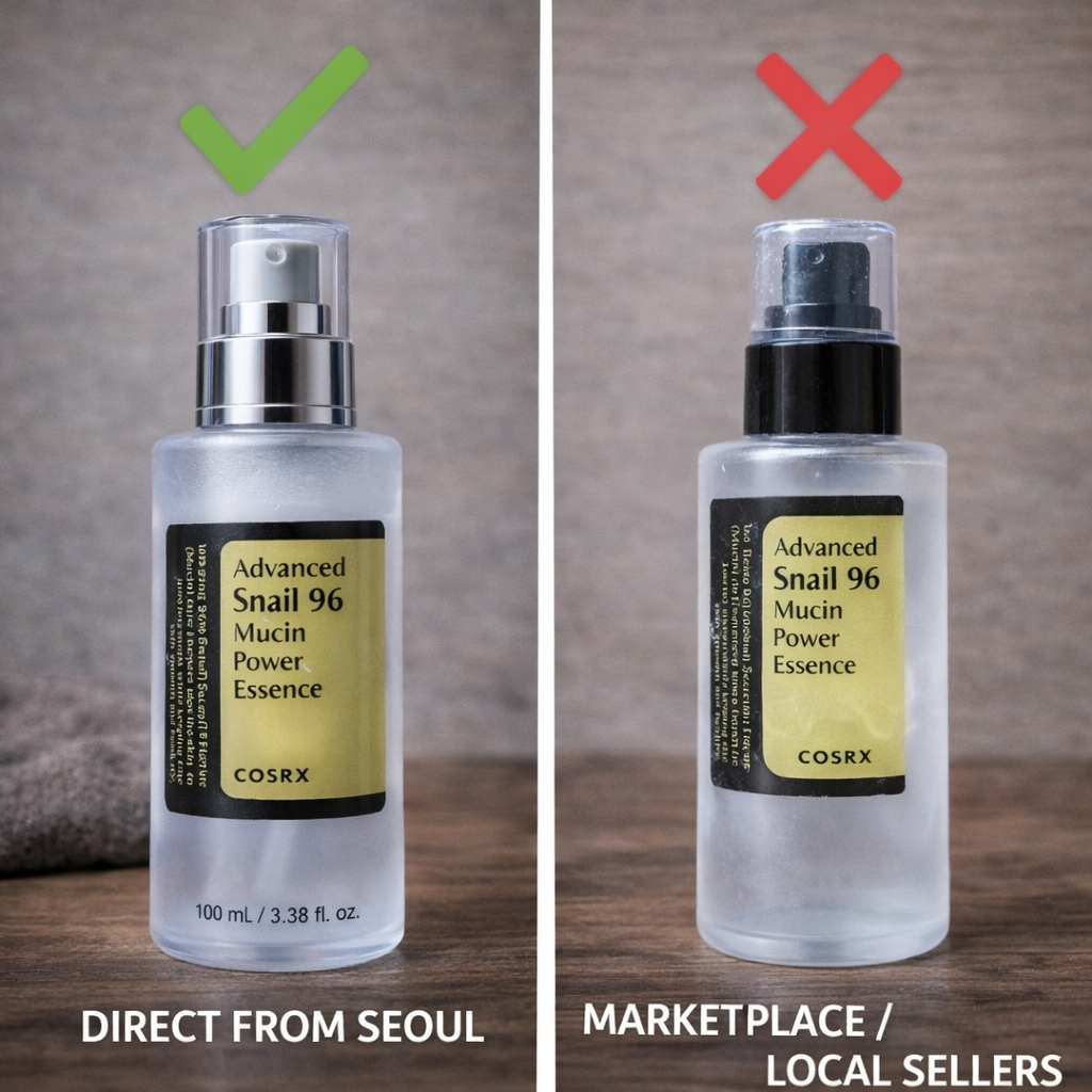 spot fave vs orignal cosrx snail mucin 96 essence