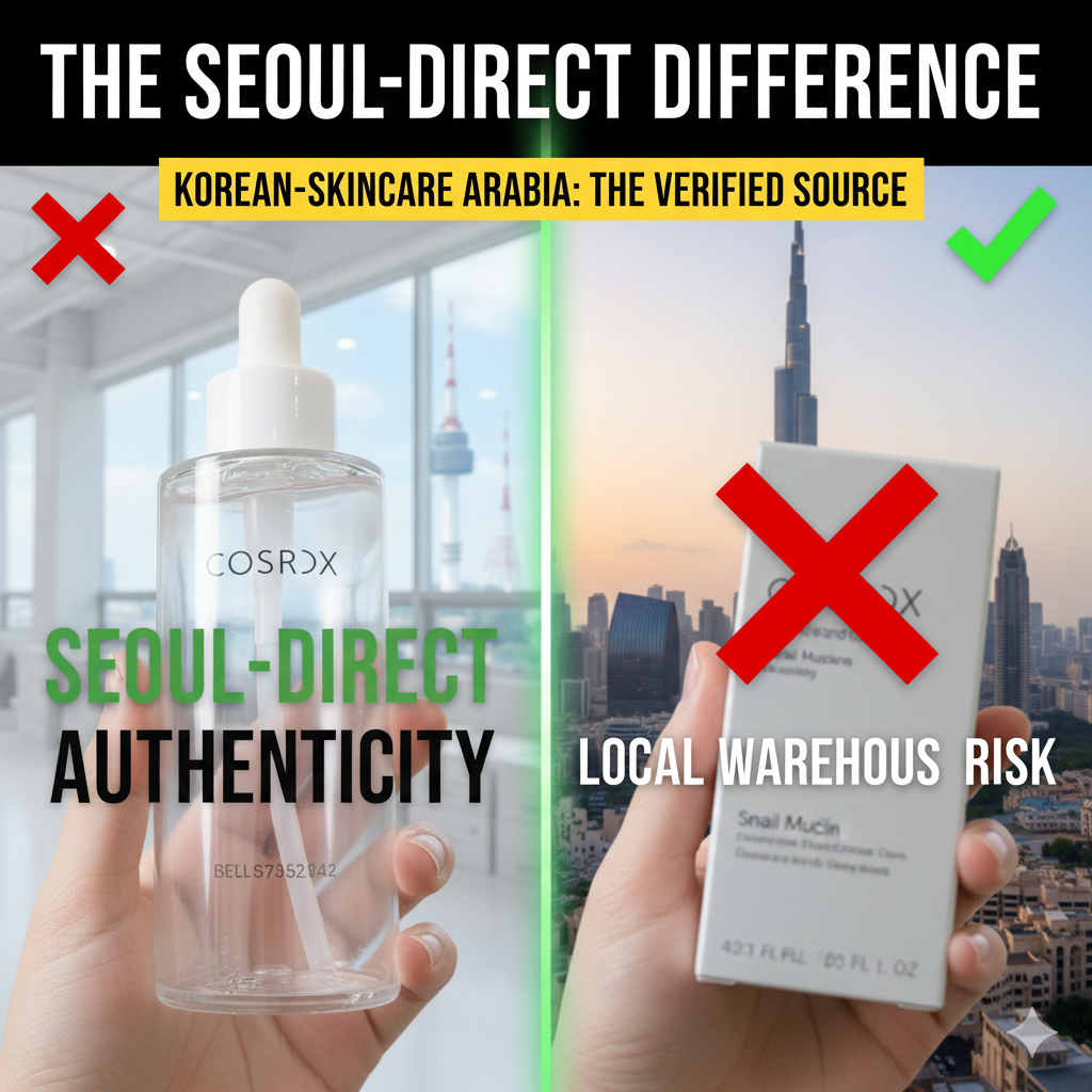 Image shows authentic source of K-beauty Korean-Skincare Arabia Vs Local K-Beauty Sellers in UAE