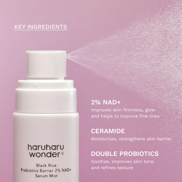 Haruharu Black Rice serum mist probiotics NAD plus