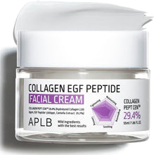 Collagen EGF Peptide Facial Cream jar with white lid on a white background