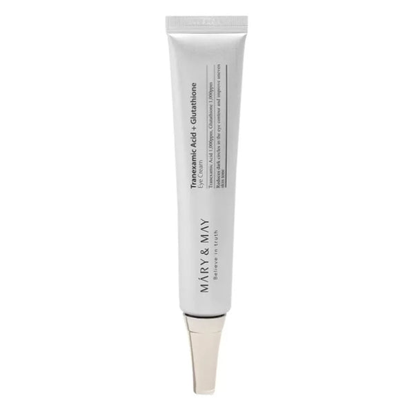 Skincare tube labeled 'Mary & May' on a white background