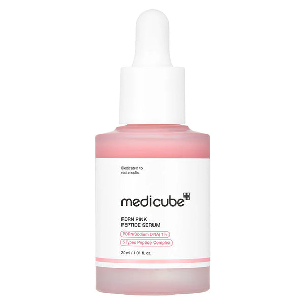 Medicube Pink Peptide Serum bottle on a white background