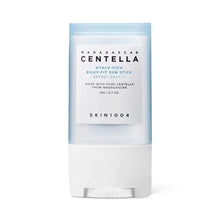 Sun stick packaging with 'Madagascar Centella' branding on a white background