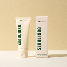 K-SECRET Seoul 1988 cleansing foam tube and box on a beige background