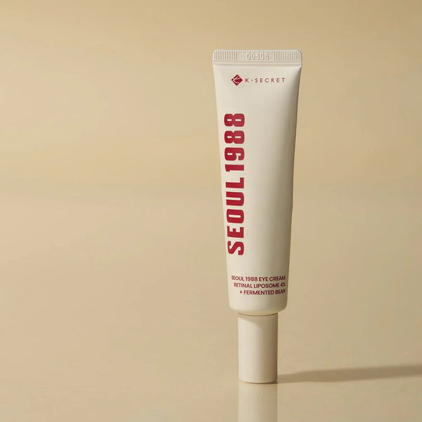 Seoul 1988 eye cream tube on a beige background