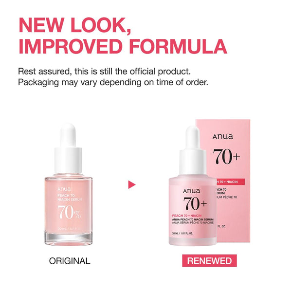 ANUA [RENEW] Peach 70% Niacinamide Serum 30ml – Korean Niacinamide Serum for hyperpigmentation and dark spots in UAE – 100% Authentic Korean Skincare in UAE | Korean - Skincare Arabia