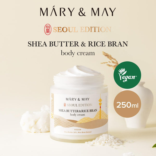 Mary&May[Mary&May] Seoul Edition Shea Butter & Rice Bran Body Cream – 100% Authentic Korean skincare in UAE