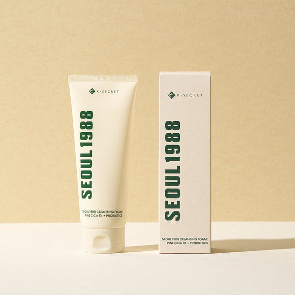 K - SECRET Seoul 1988 Pine Cica Cleansing Foam 150ml – Soothing Korean Face Wash with Probiotics for Sensitive Skin – Korean - Skincare Arabia
