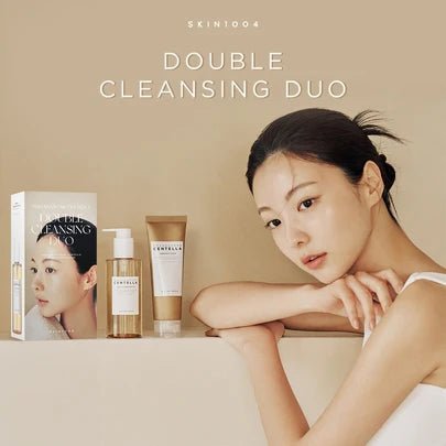 [SKIN1004] Centella Double Cleansing Duo – Light Cleansing Oil + Ampoule Foam for Acne & Sensitive Skin – 100% Authentic Korean Skincare in UAE | Korean - Skincare Arabia